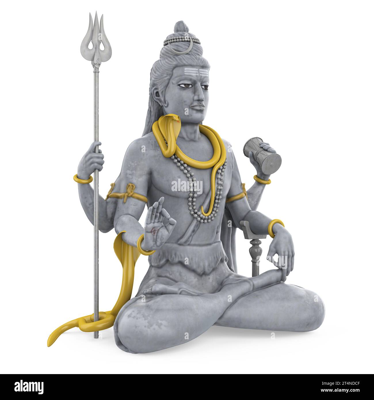 Statue von Lord Shiva isoliert Stockfoto