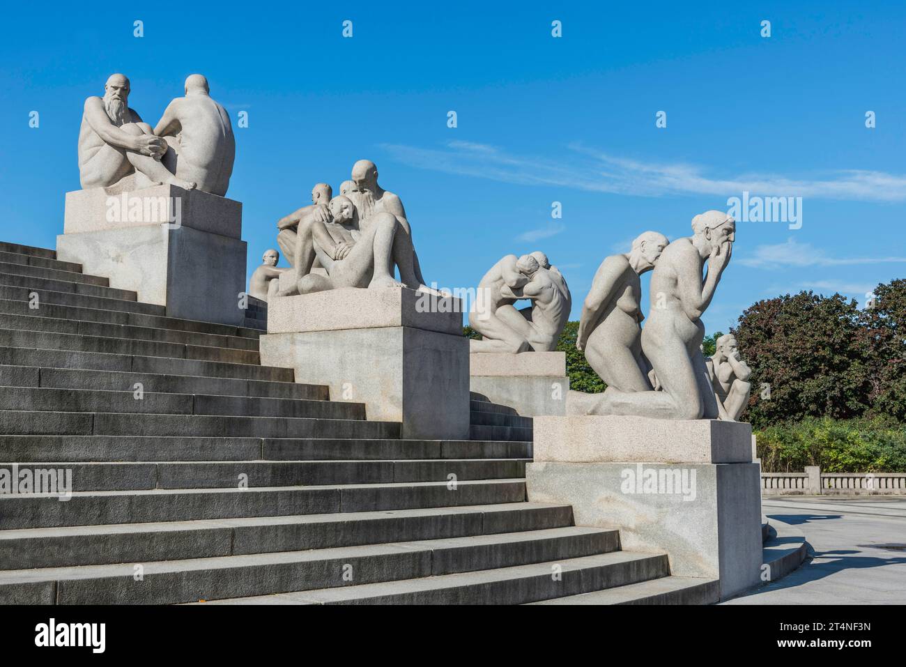 Monolith-Skulptur von Gustav Vigeland, Frogner Park, Oslo, Norwegen Stockfoto