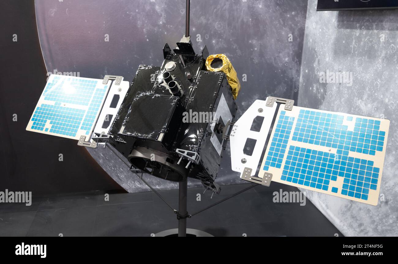 Seongnam, Südkorea - 21. Oktober 2023: Koreas erster Mond-Orbiter Danuri auf der Seoul Airshow ADEX 2023. Stockfoto