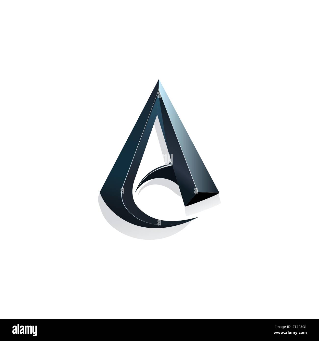 aa-Buchstabe. Einfaches flaches geometrisches grafisches Logo mit minimaler Form. Vektorabbildung. Stock Vektor