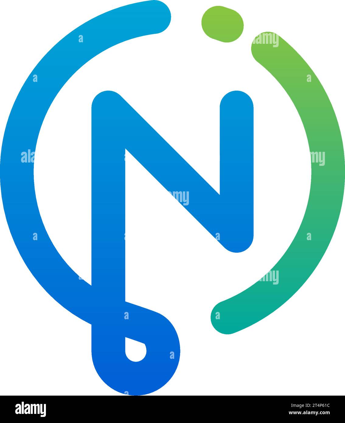 NI-Logo, Ni-Monogramm, Initial Ni-Logo, Letter Ni-Logo, Icon, Vektor Stock Vektor