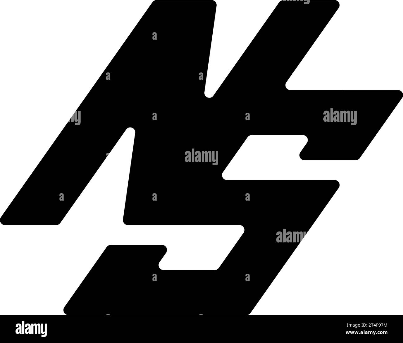 NS-Logo, NS-Monogramm, Initial NS-Logo, NS-Logo, Symbol, Vektor Stock Vektor