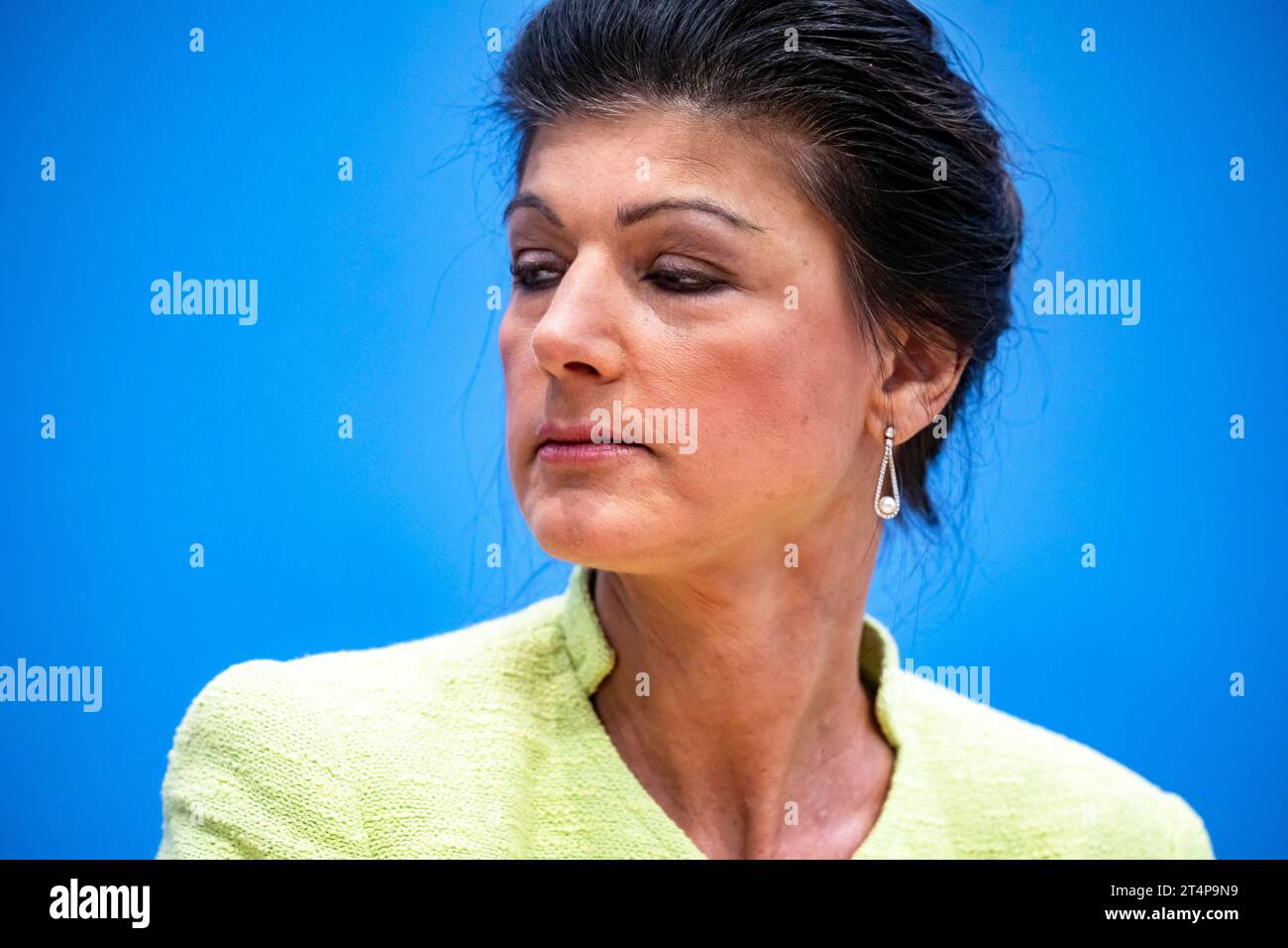 Sahra Wagenknecht während einer Pressekonferenz zur Vorstellung des