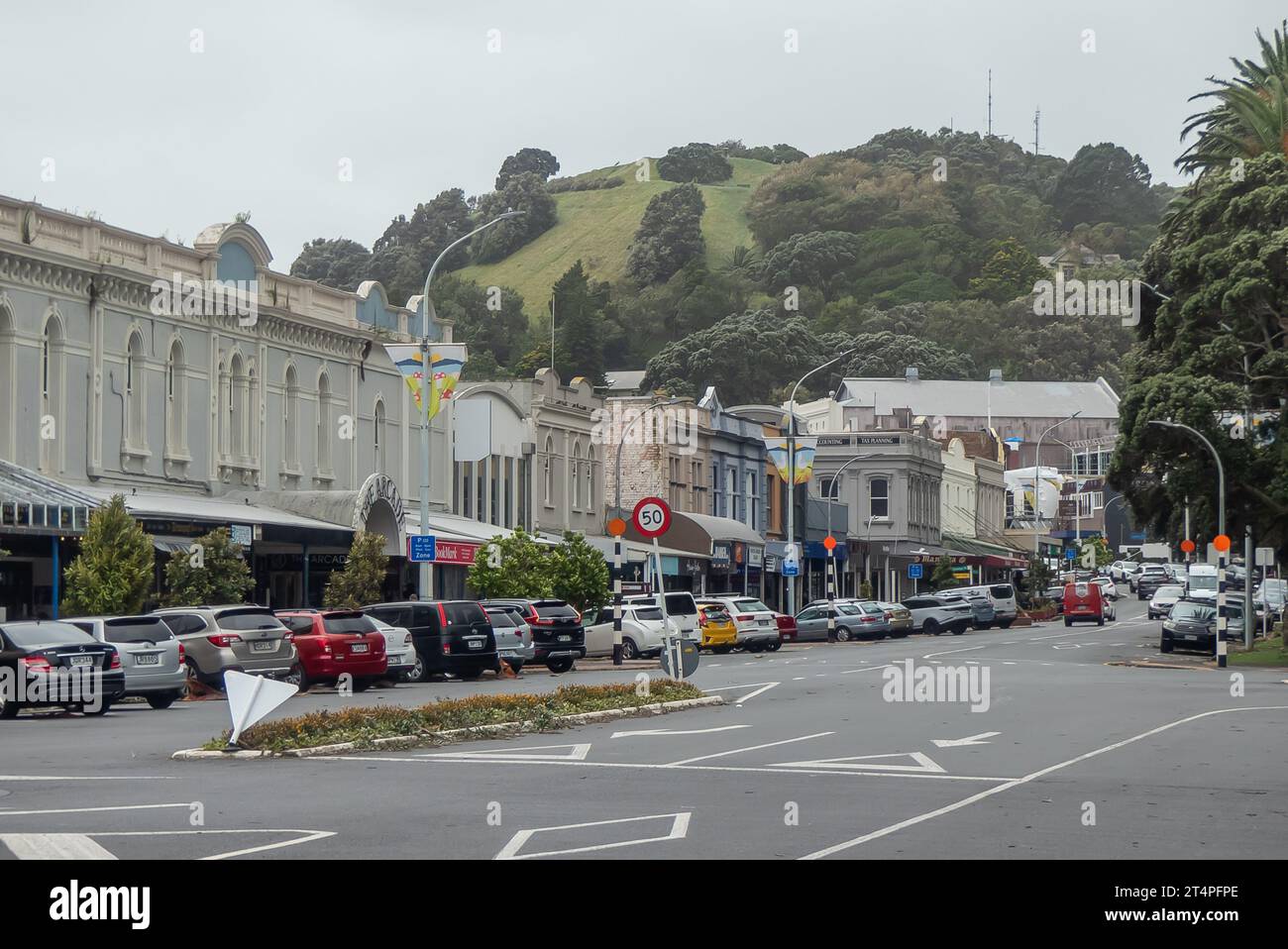 Neuseelands Ferienort Devonport während des Zyklons Gabrielle Stockfoto