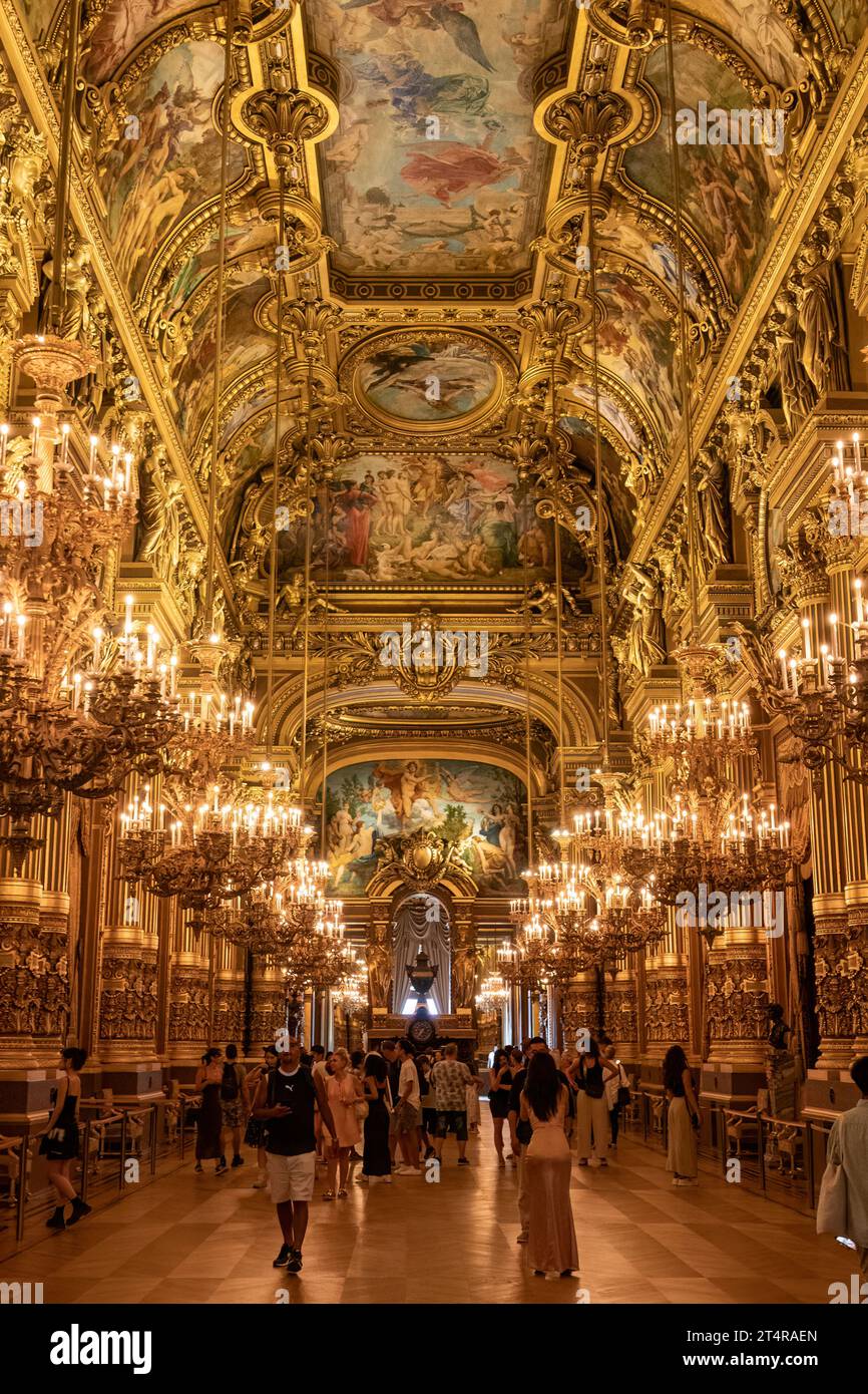 Garnier Palace, Foyer Paris Opera, Paris, Frankreich, Europa Stockfoto