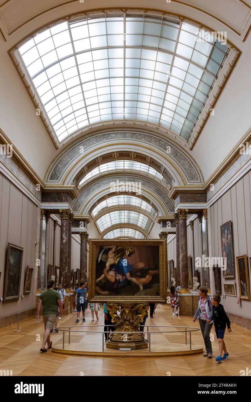Die große Galerie des Louvre-Museums Stockfoto