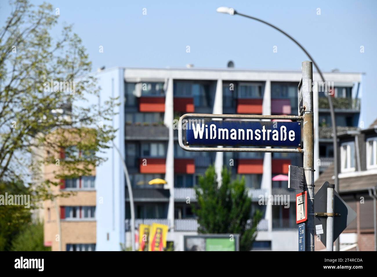 Deutscher Kolonialismus DEUTSCHLAND, Hamburg, Spuren der deutschen Kolonialgeschichte, umstrittene Straßennamen, Wißmannstraße, Herrmann von Wißmann, als Reichskommissar und Befehlshaber der ersten deutschen Kolonialtruppe Schutztruppe war er in den Jahren 1889**1890 verantwortlich für die Niederschlagung des Widerstandes der ostafrikanischen Küstenbevölkerung. 1895***96 war er Gouverneur von Deutsch-Ostafrika Hamburg Deutschland Credit: Imago/Alamy Live News Stockfoto