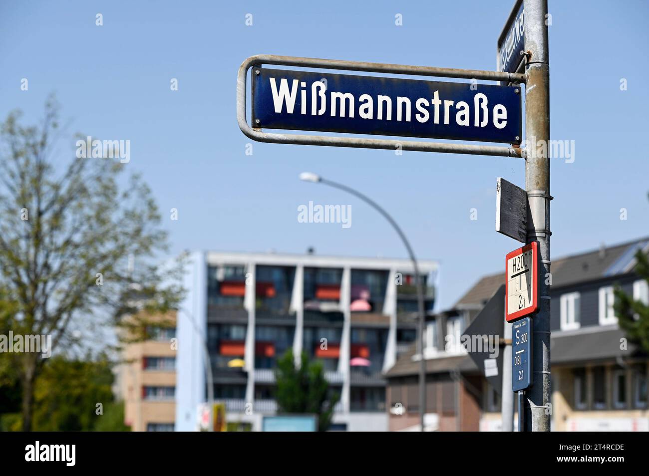 Deutscher Kolonialismus DEUTSCHLAND, Hamburg, Spuren der deutschen Kolonialgeschichte, umstrittene Straßennamen, Wißmannstraße, Herrmann von Wißmann, als Reichskommissar und Befehlshaber der ersten deutschen Kolonialtruppe Schutztruppe war er in den Jahren 1889**1890 verantwortlich für die Niederschlagung des Widerstandes der ostafrikanischen Küstenbevölkerung. 1895***96 war er Gouverneur von Deutsch-Ostafrika Hamburg Deutschland Credit: Imago/Alamy Live News Stockfoto