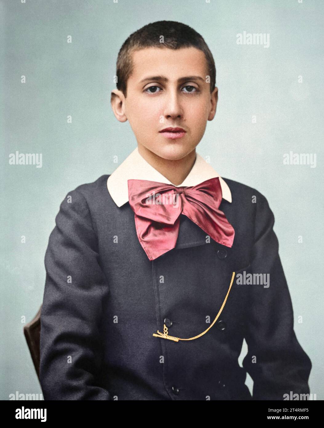 Marcel Proust (15 Jahre) fotografiert am 24. März 1887 von Paul Nadar. Stockfoto