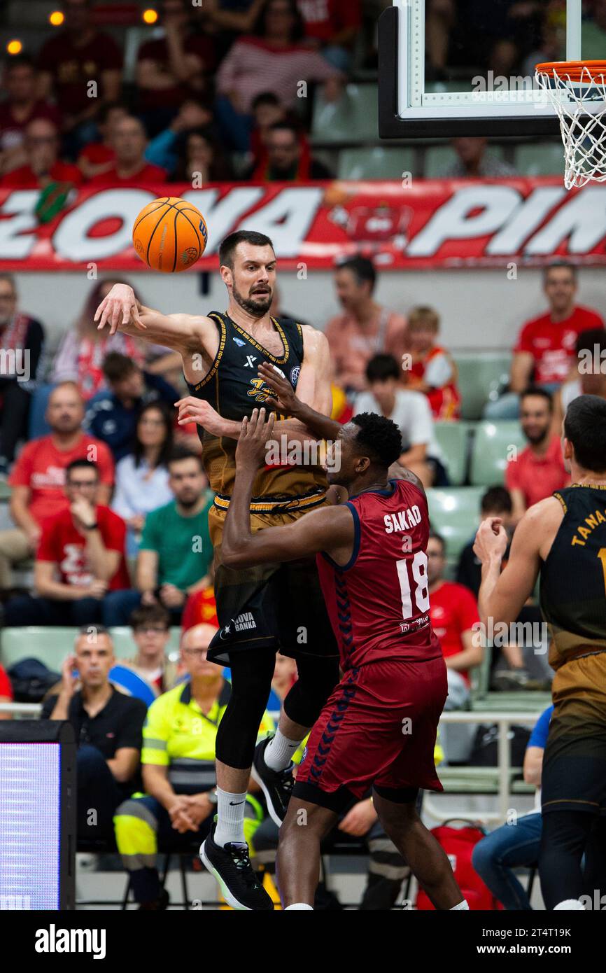 November 2023: Murcia Region of Murcia, UCAM MURCIA CB vs IGOKEA:TEL Basketball Champions League Murcia Sports Palace, Region Murcia, 01. November 2023 Stockfoto