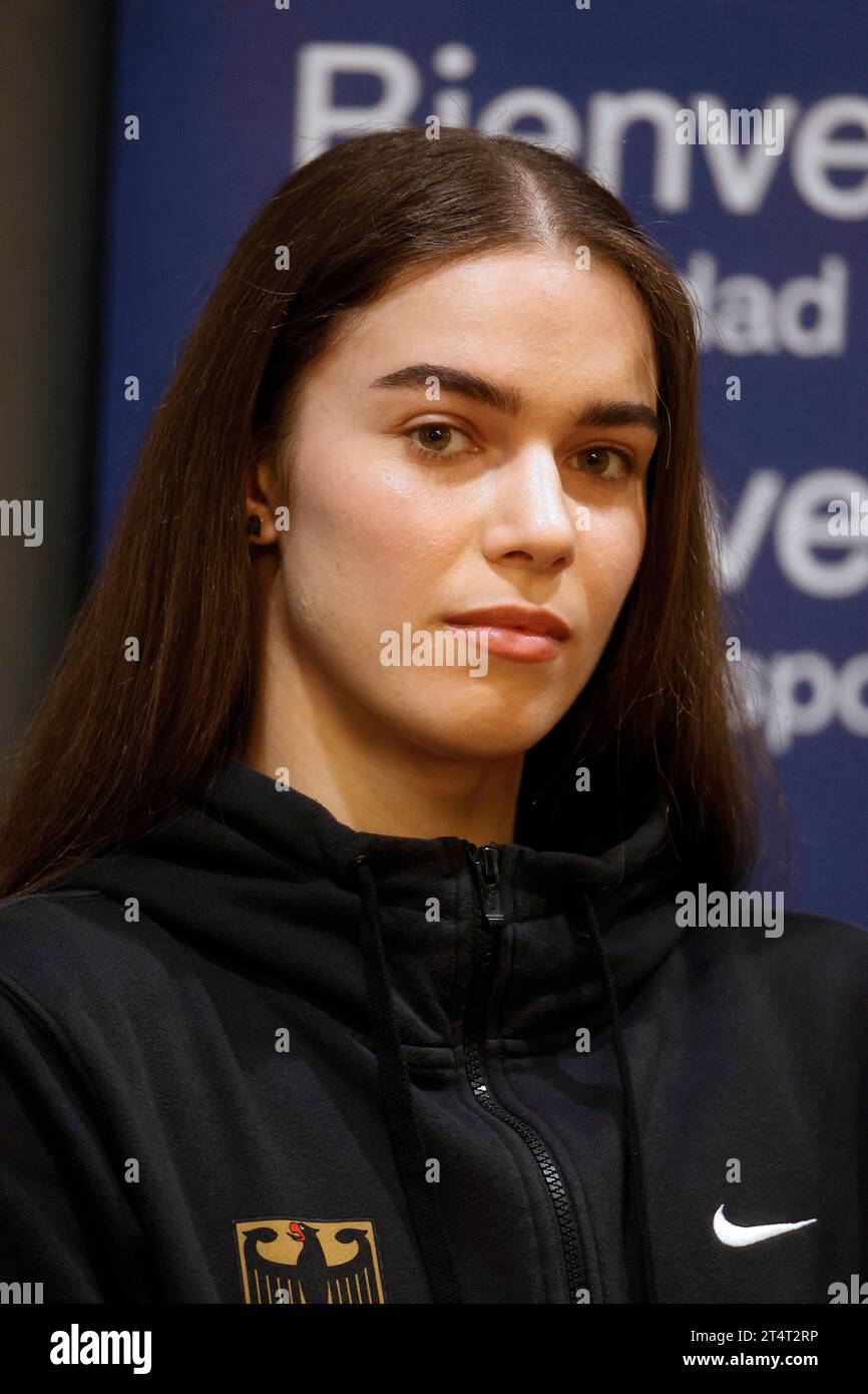 Köln 28.10.2023 Köln Boxing Cup 2023 Köln Boxing Cup 2023 im Maritim Hotel Köln Pressekonferenz Stefanie von BERGEN (DE) Foto: Norbert Schmidt,Düsseldorf Stockfoto