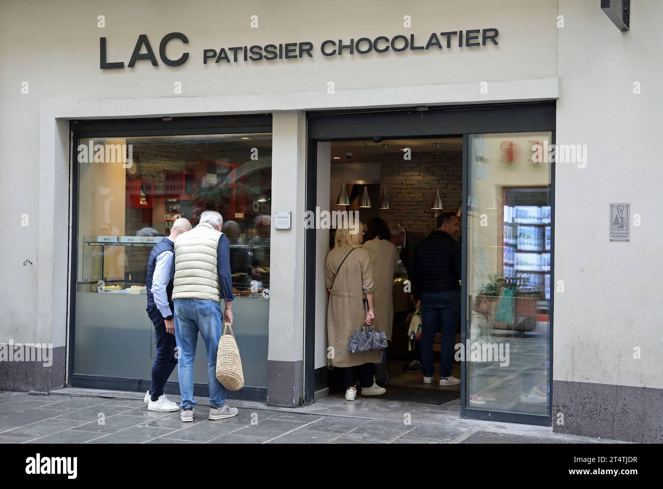Lac Kuchen und Schokolade Shop in Nizza Stockfoto
