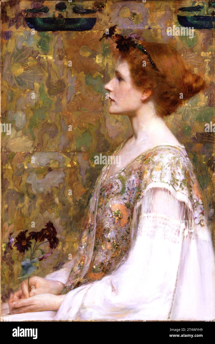 Albert Herter - Frau mit rotem Haar - 1894 Stockfoto