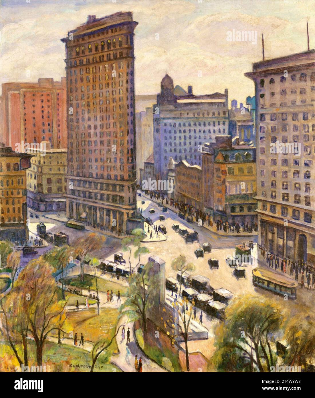 Samuel Halpert - Pionier der modernen Kunst in Amerika - Flat Iron Building - 1919 Stockfoto