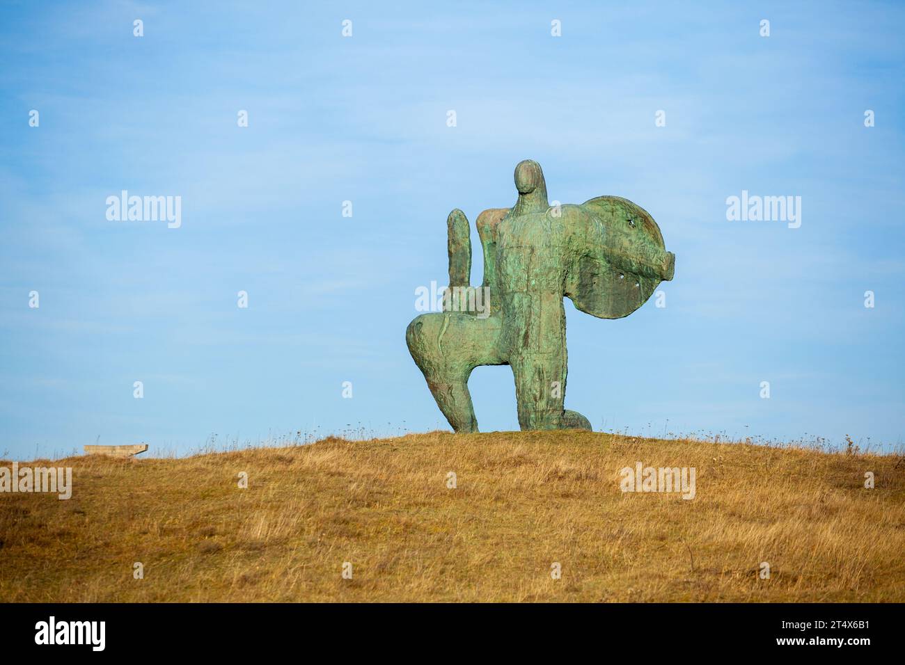 Berühmtes Didgori-Schlachtmonument mit riesigen Soldatenskulpturen. Georgien, Geschichte Stockfoto