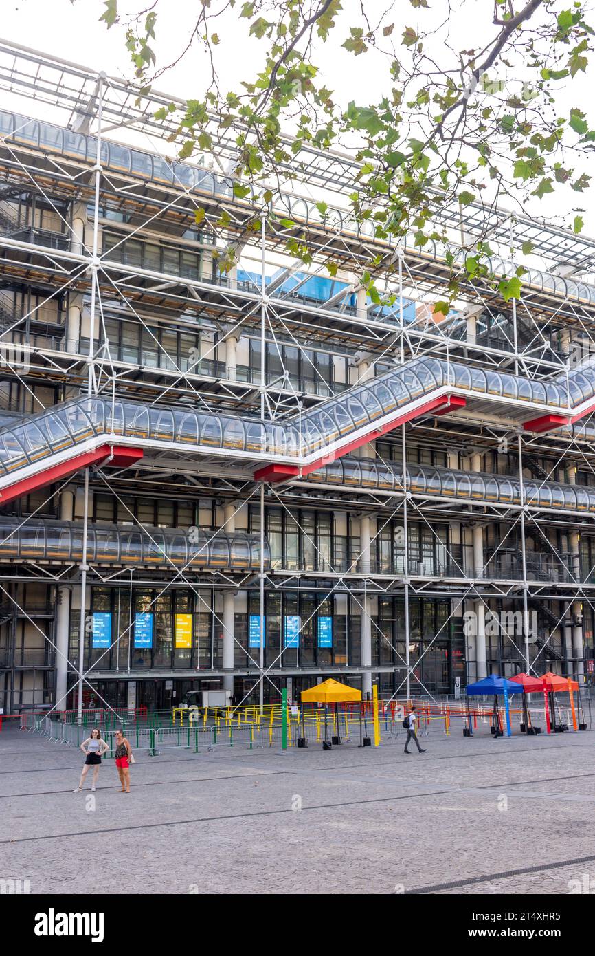 Centre Pompidou Museum, Place Georges Pompidou, Beaubourg, Paris, Île-de-France, Frankreich Stockfoto