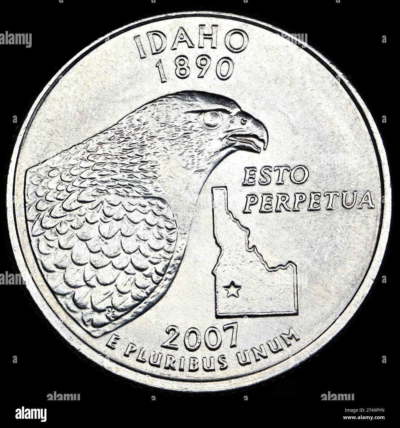 US-Gedenkstaat Dollar: Idaho (1890) Esto Perpetua Stockfoto