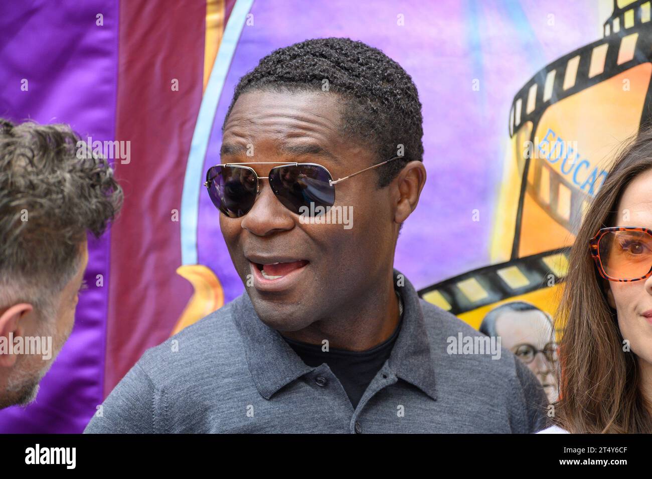 David Oyelowo (Schauspieler) bei einer EQUITY-Veranstaltung am Leicester Square zur Unterstützung des sag-AFTRA American Actors' Streik am 21. Juli 2023 Stockfoto
