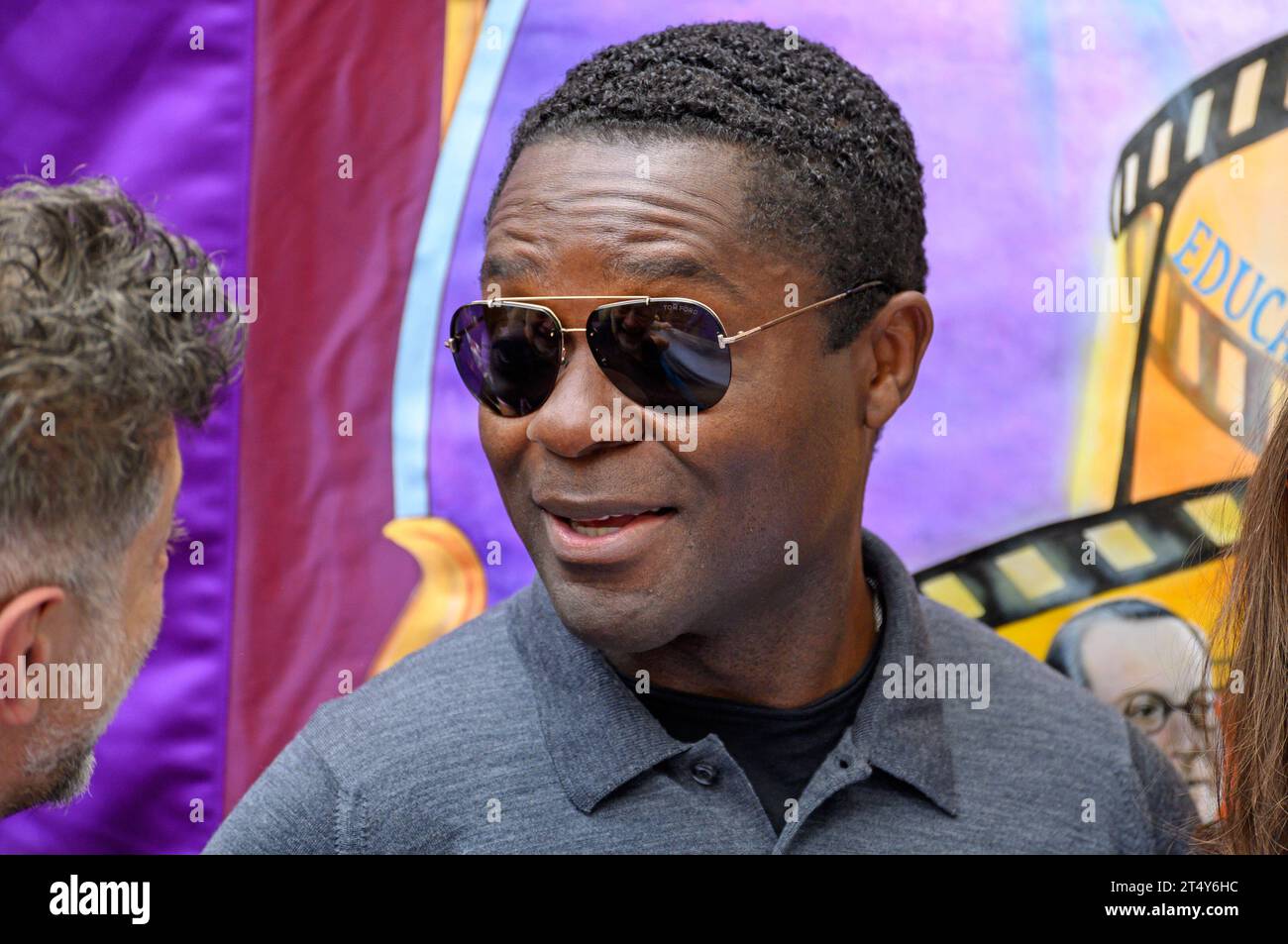 David Oyelowo (Schauspieler) bei einer EQUITY-Veranstaltung am Leicester Square zur Unterstützung des sag-AFTRA American Actors' Streik am 21. Juli 2023 Stockfoto
