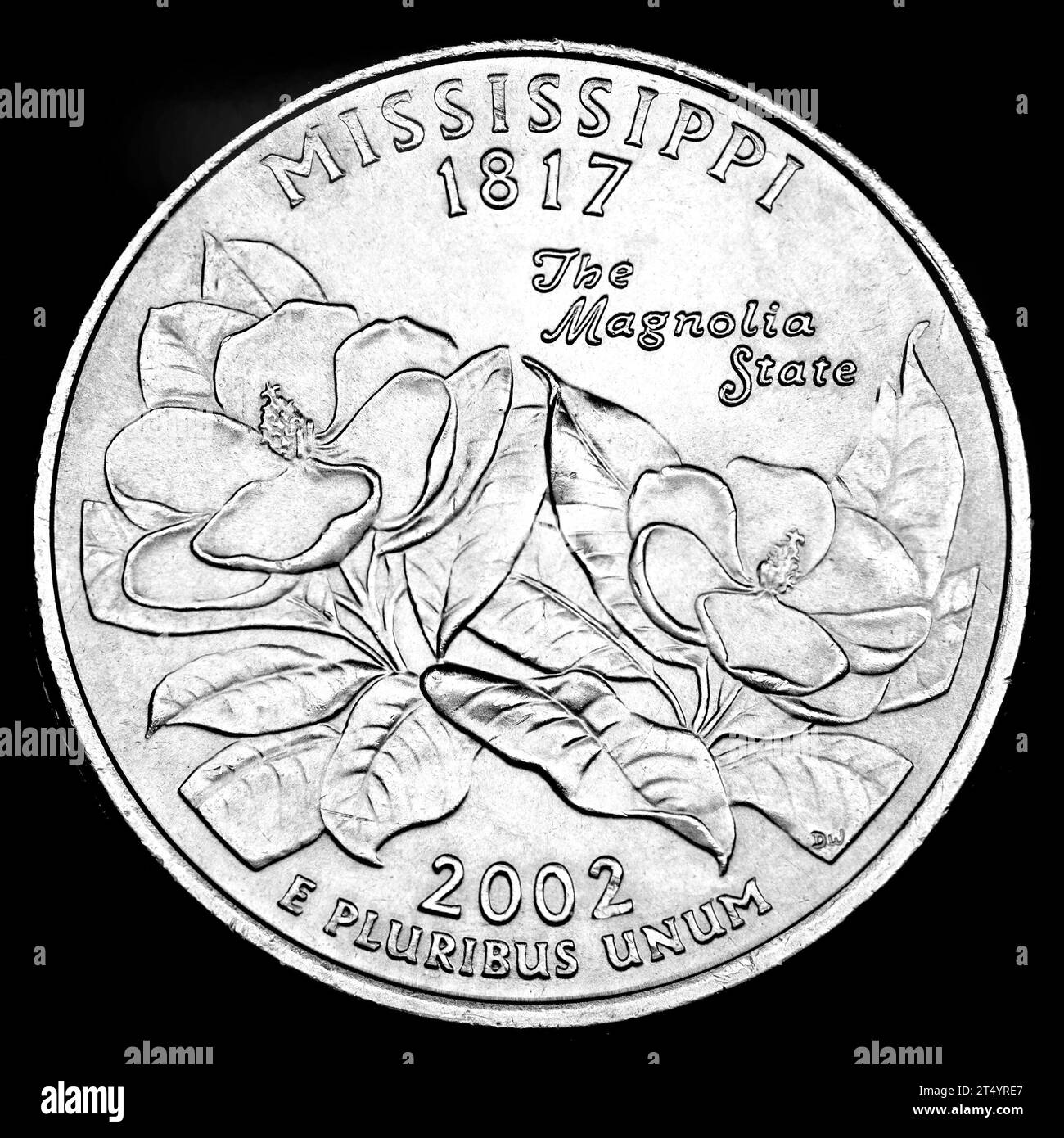 US Commemorative State Quarter Dollar: Mississippi (1817) The Magnolia State Stockfoto