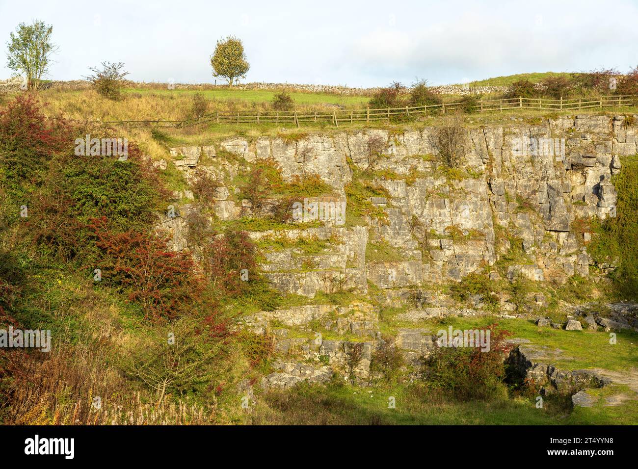 Redhill Quarry, Middleton Top, Derbyshire, England Stockfoto