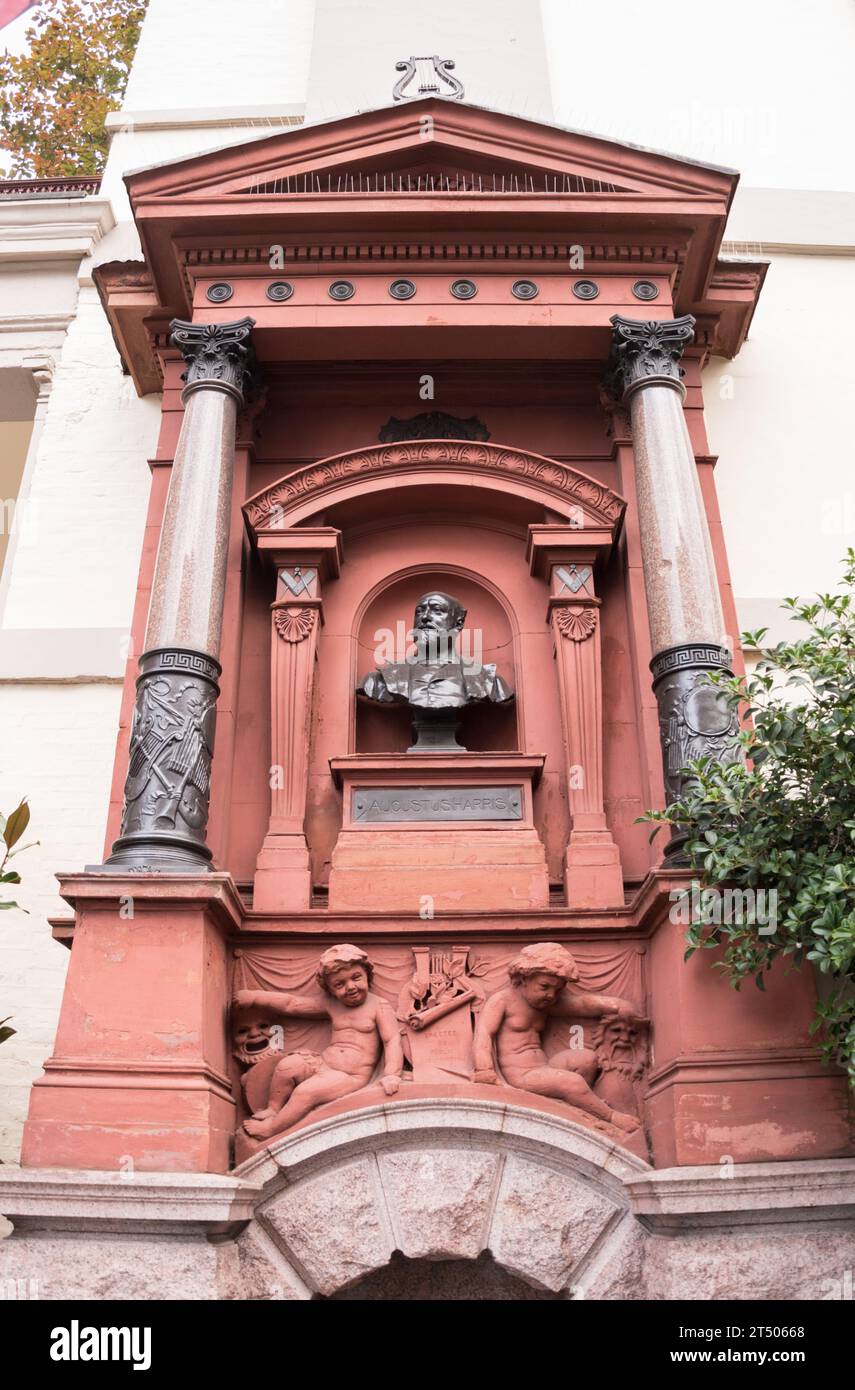 Büste von Augustus Harris, Theatre Royal, Drury Lane, Covent Garden, London, WC2, England, Großbritannien Stockfoto