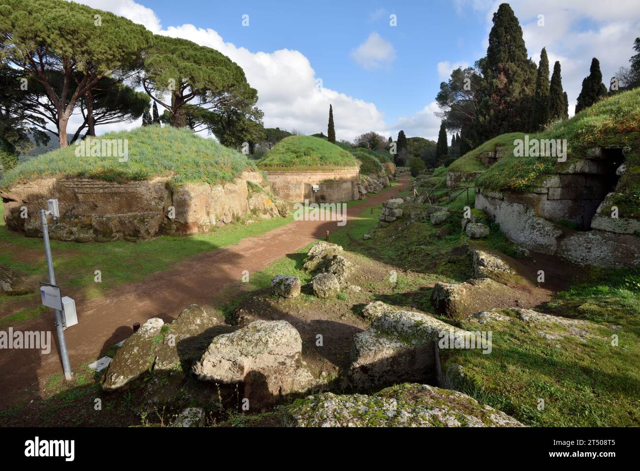 Nekropoli della Banditaccia etruskische Nekropole, Cerveteri, Latium, Italien Stockfoto