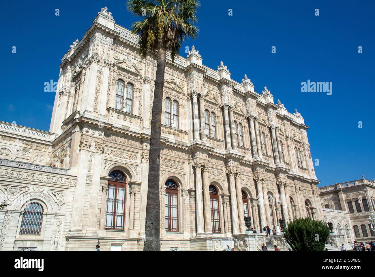 Istanbul, Türkei, Dolmabahca-Palast, ( Türkisch, Dolmabahca-Sarayı) im Stadtteil Beşiktaş ist ein Museum. Stockfoto