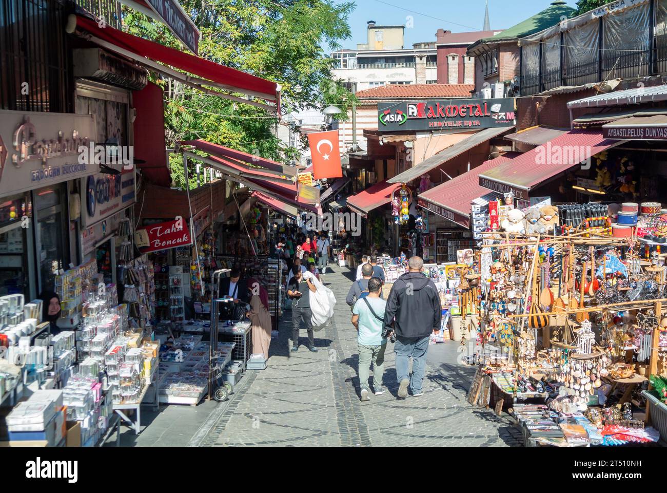 Istanbul, Türkei, Strawmat Weavers Market in Tahtakale im Viertel Fatih, nur Editorial. Stockfoto