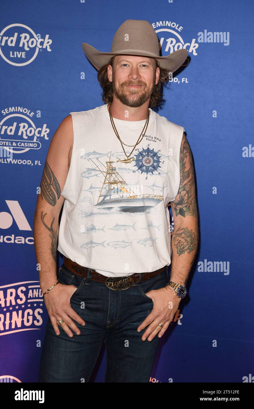HOLLYWOOD FL - 1. NOVEMBER: Brian Kelley besucht Audacy's Stars and Strings at Hard Rock Live, das am 1. November 2023 im Seminole Hard Rock Hotel & Casino in Hollywood, Florida stattfindet. Copyright: Xmpi04/MediaPunchx Credit: Imago/Alamy Live News Stockfoto