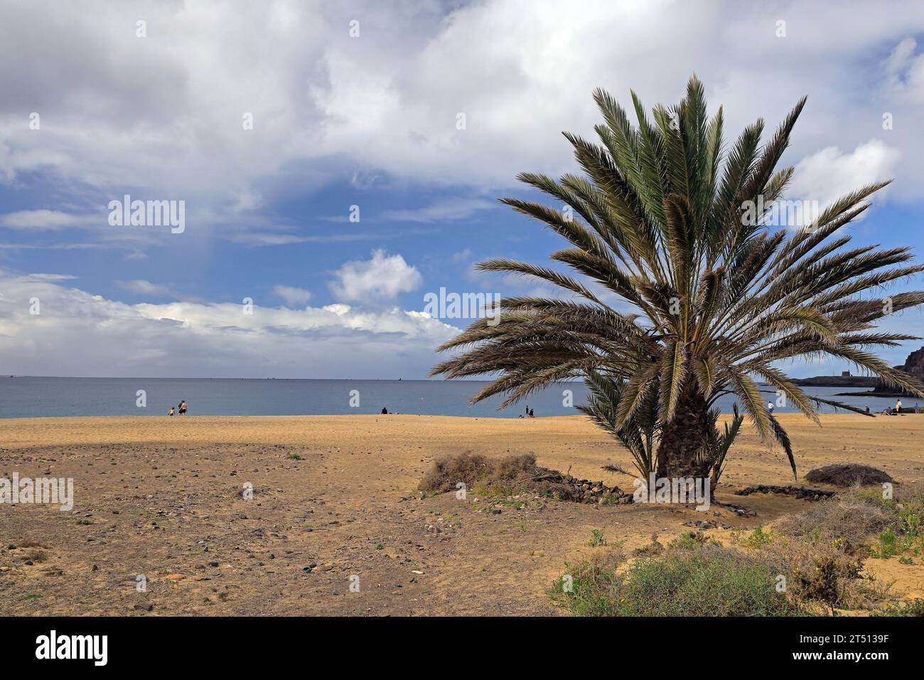 Playa Mujeres Beach, Playa Blanca, Lanzarote, Kanarische Inseln, Spanien im März 2023 Stockfoto