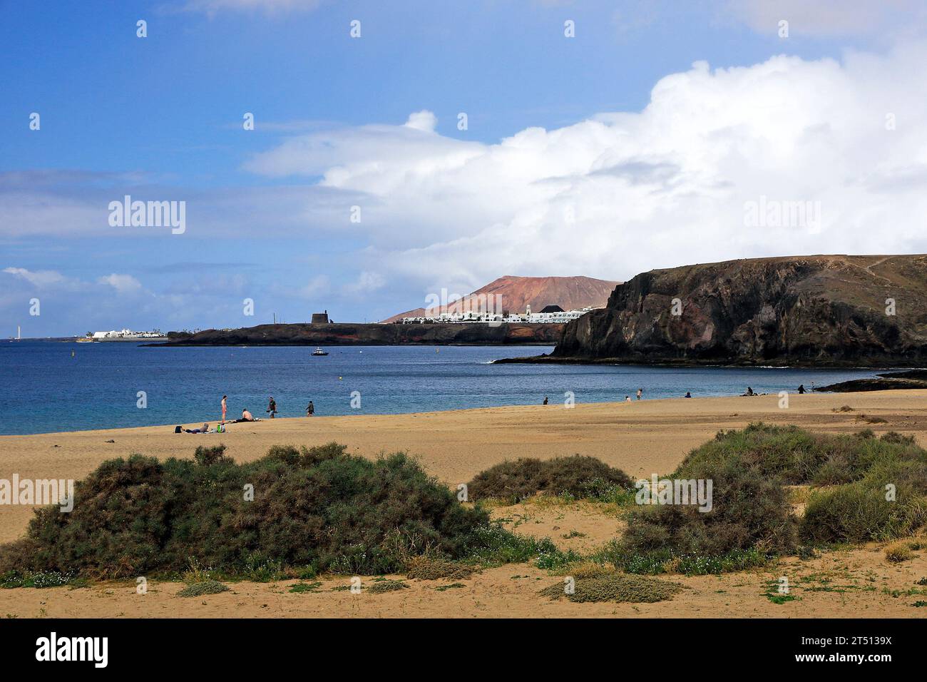 Playa Mujeres Beach, Playa Blanca, Lanzarote, Kanarische Inseln, Spanien im März 2023 Stockfoto