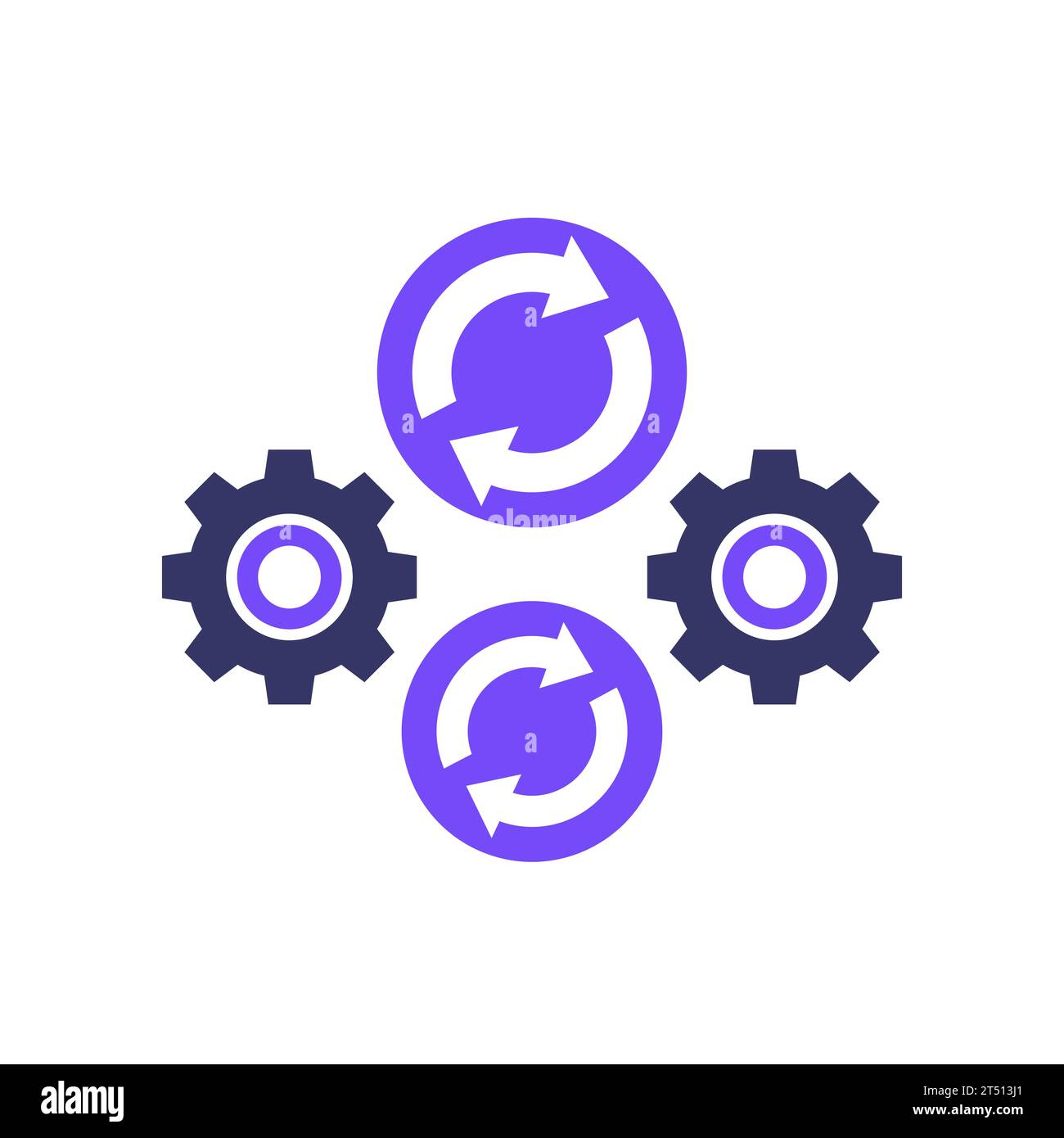 Iterationssymbol auf weiß, Vektor Stock Vektor