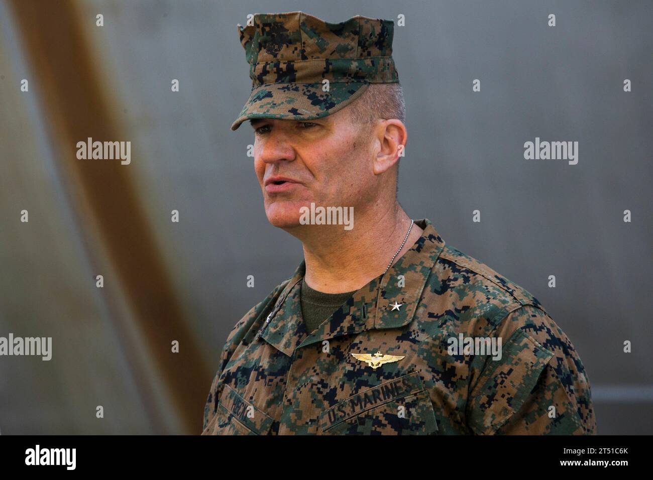 Morehead City, Usa. September 2018. U.S. Marine Brig. General Karsten Heckl führt am 27. September 2018 eine Standortbegehung am MCAS Cherry Point in Morehead City, North Carolina durch. Heckl wurde von Präsident Joe Biden als stellvertretender Kommandant des Marine Corps nominiert. Anz.: LCpl. Jailine Martinez/USA Marines/Alamy Live News Stockfoto