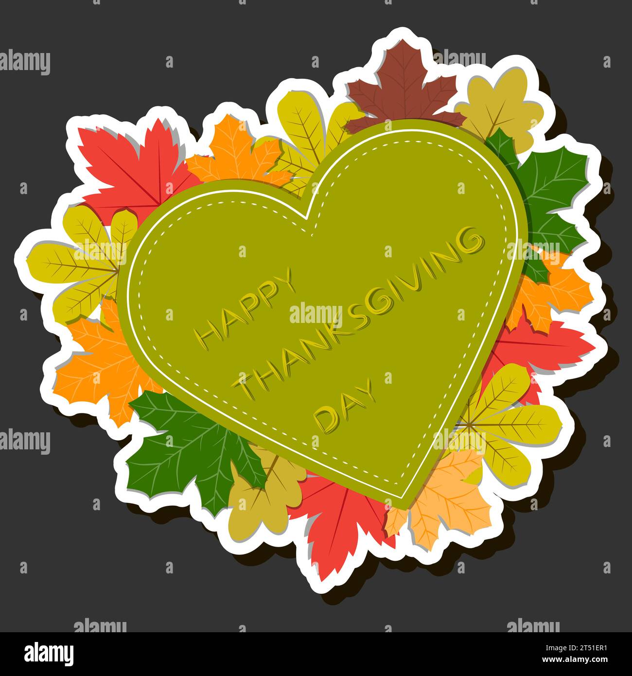 Schöne farbige Illustration zum Thema der Feier des jährlichen Feiertags Thanksgiving Day Stock Vektor