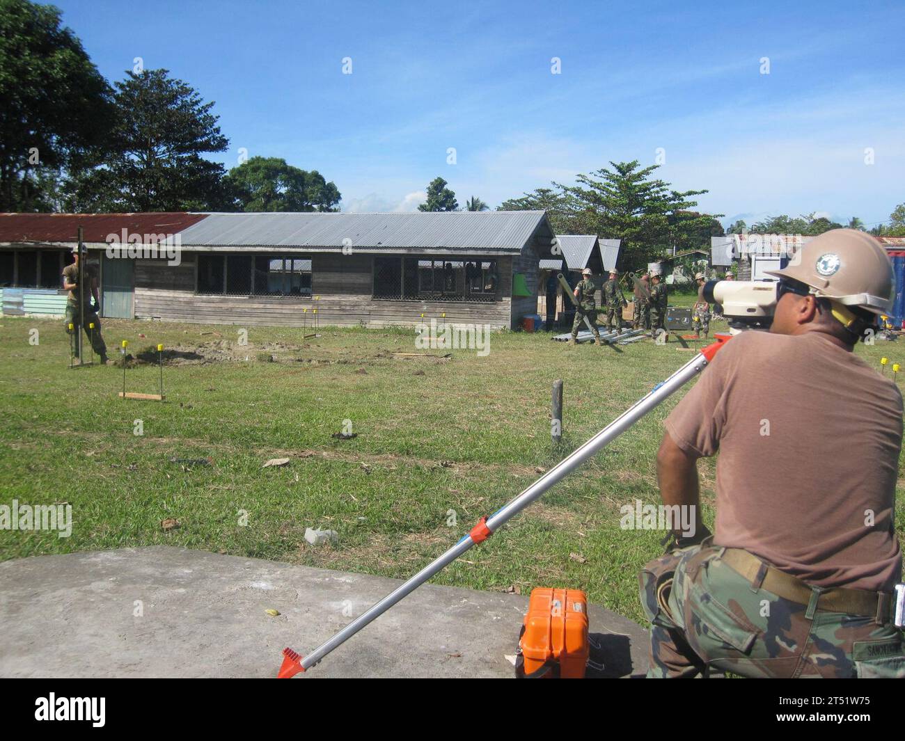 ACB-1, Amphibisches Baubataillon 1, Maschinenbau, Marine, Pazifikpartnerschaft 2010, Papua-Neuguinea, SEABEES, U.S. Navy, Vunamami Farmer's Training Center Stockfoto