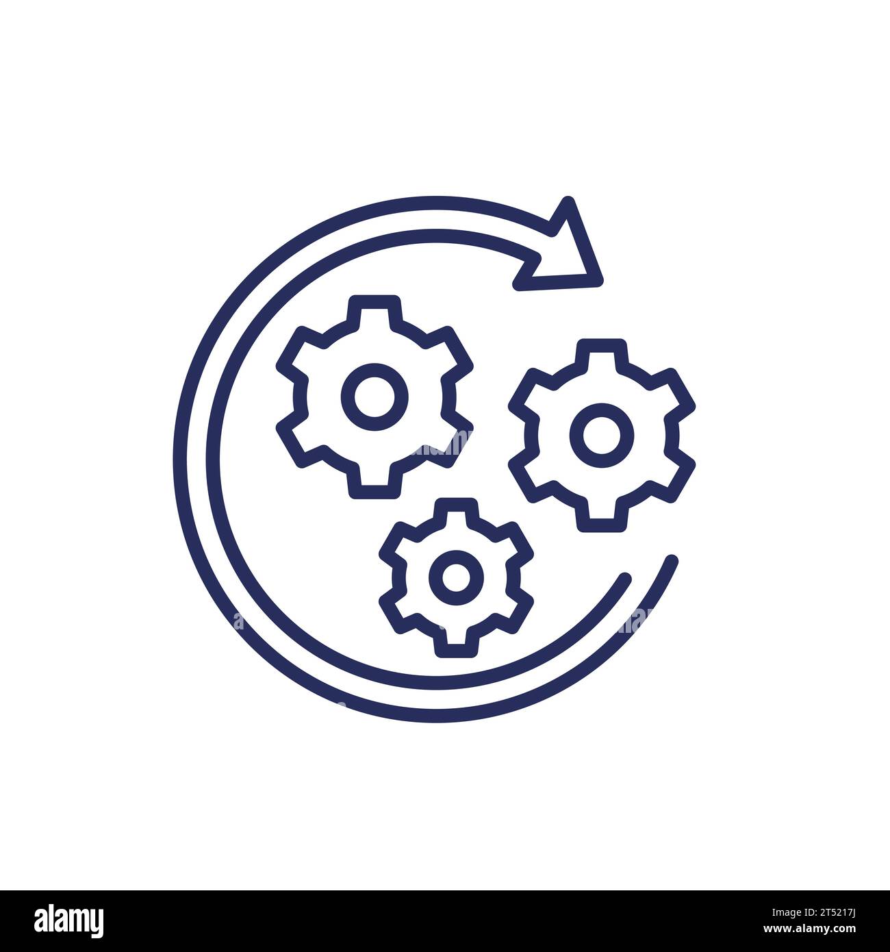 Iteration, Produktzykluslinie Symbol Stock Vektor