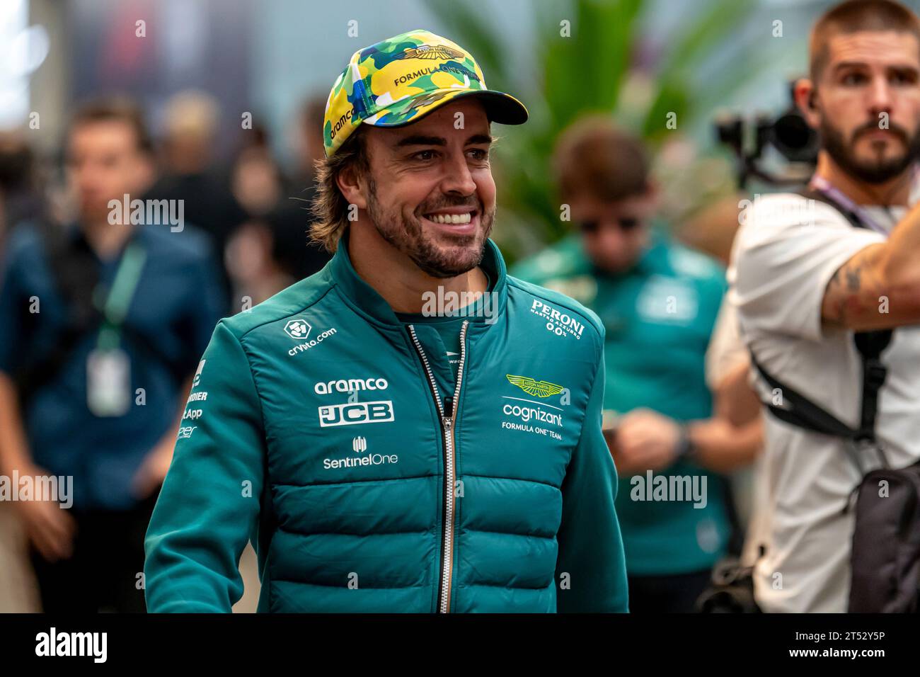 São Paulo, Brasilien, 02. November, Fernando Alonso aus Spanien, tritt für Aston Martin F1 an. Der Aufstand, Runde 21 der Formel-1-Meisterschaft 2023. Quelle: Michael Potts/Alamy Live News Stockfoto