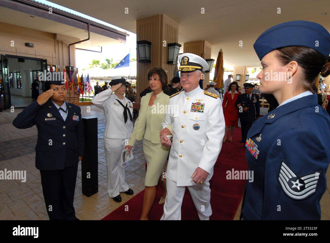 Zeremonie zur Übernahme des Kommandos, CAMP SMITH, HAWAII, U.S. Pacific Command, U.S. Pacific Fleet Band Stockfoto