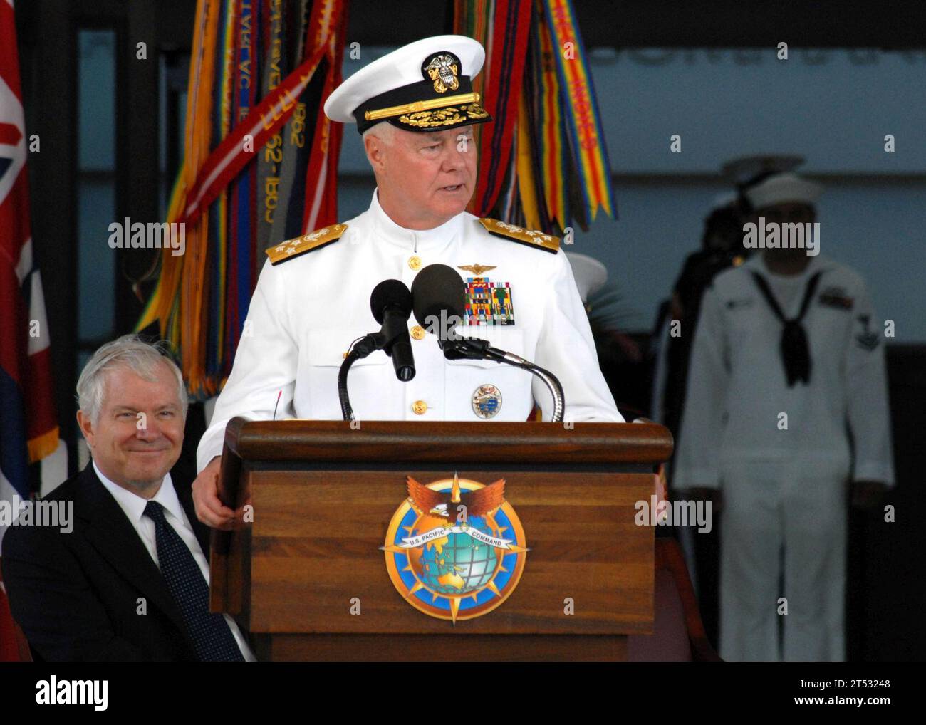 Zeremonie zur Übernahme des Kommandos, CAMP SMITH, HAWAII, U.S. Pacific Command, U.S. Pacific Fleet Band Stockfoto