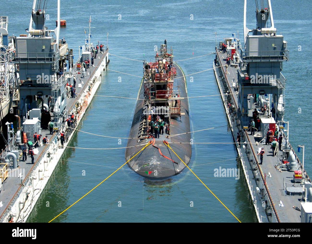 Calif., schwimmendes Trockendock Arco (ARDM 5), Ghost of the Coast, schnelle Angriffssysteme der Los Angeles-Klasse, Naval Base Point Loma, Navy, san diego, Unclassified Stockfoto