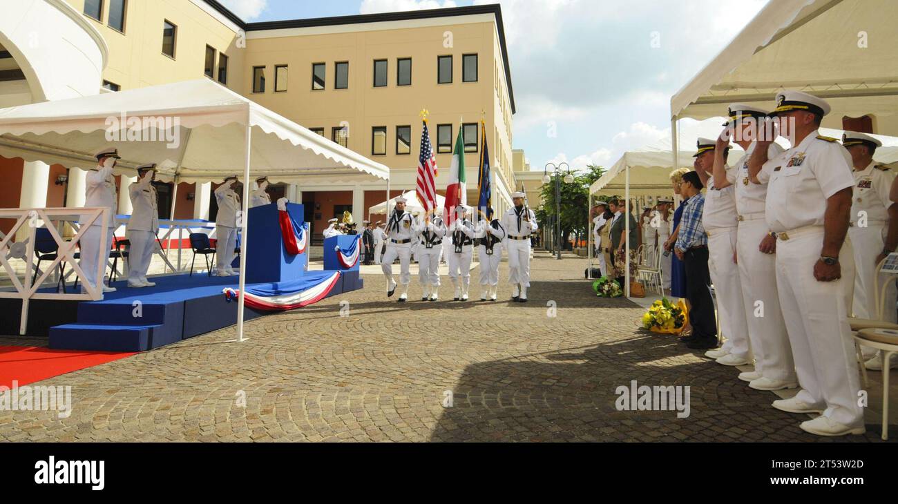 Kommandowechsel, CTF-63, Italien, Neapel, NSA Capodichino, Sailors, U.S. Navy Stockfoto