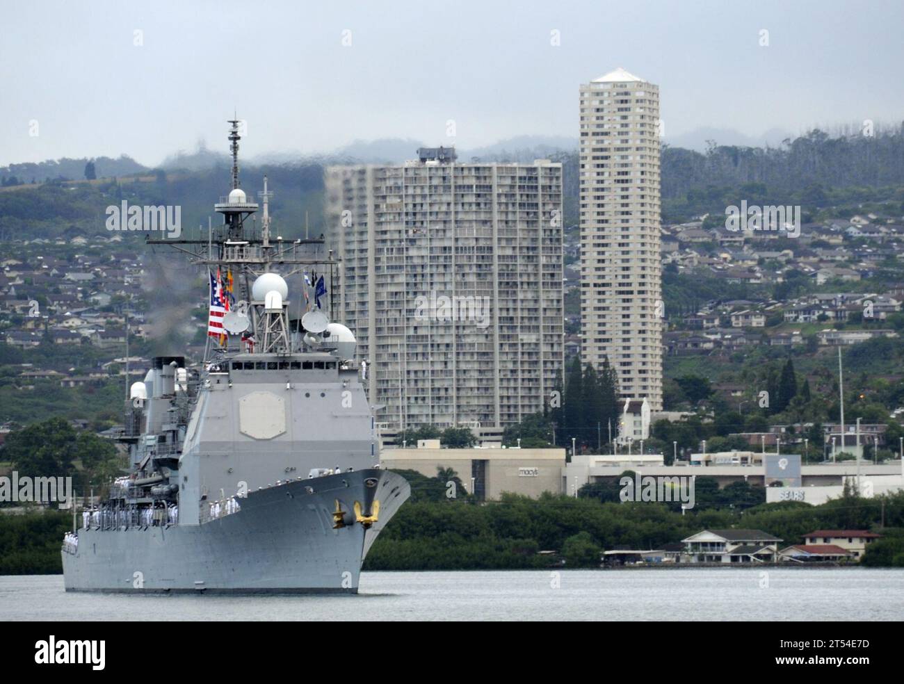 KREUZER, Navy, Pearl Harbor, Schiffe, U.S. Navy, USS Eriesee (CG 70) Stockfoto