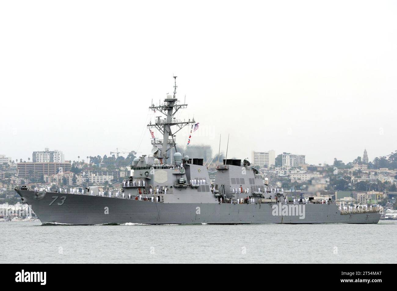 Zerstörergeschwader (DESRON) 7, USS DECATUR Stockfoto