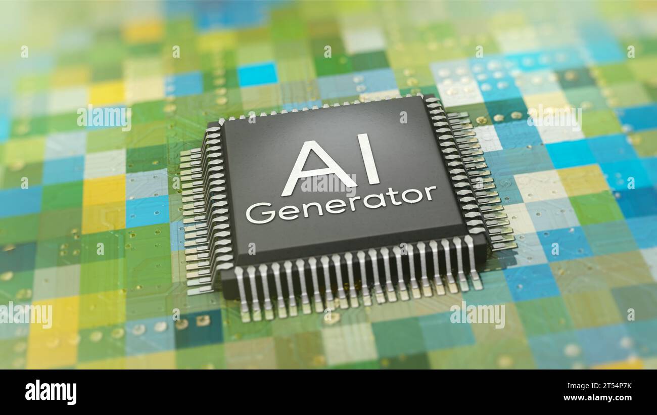 Vom AI-Generator generiertes Bild Stockfoto