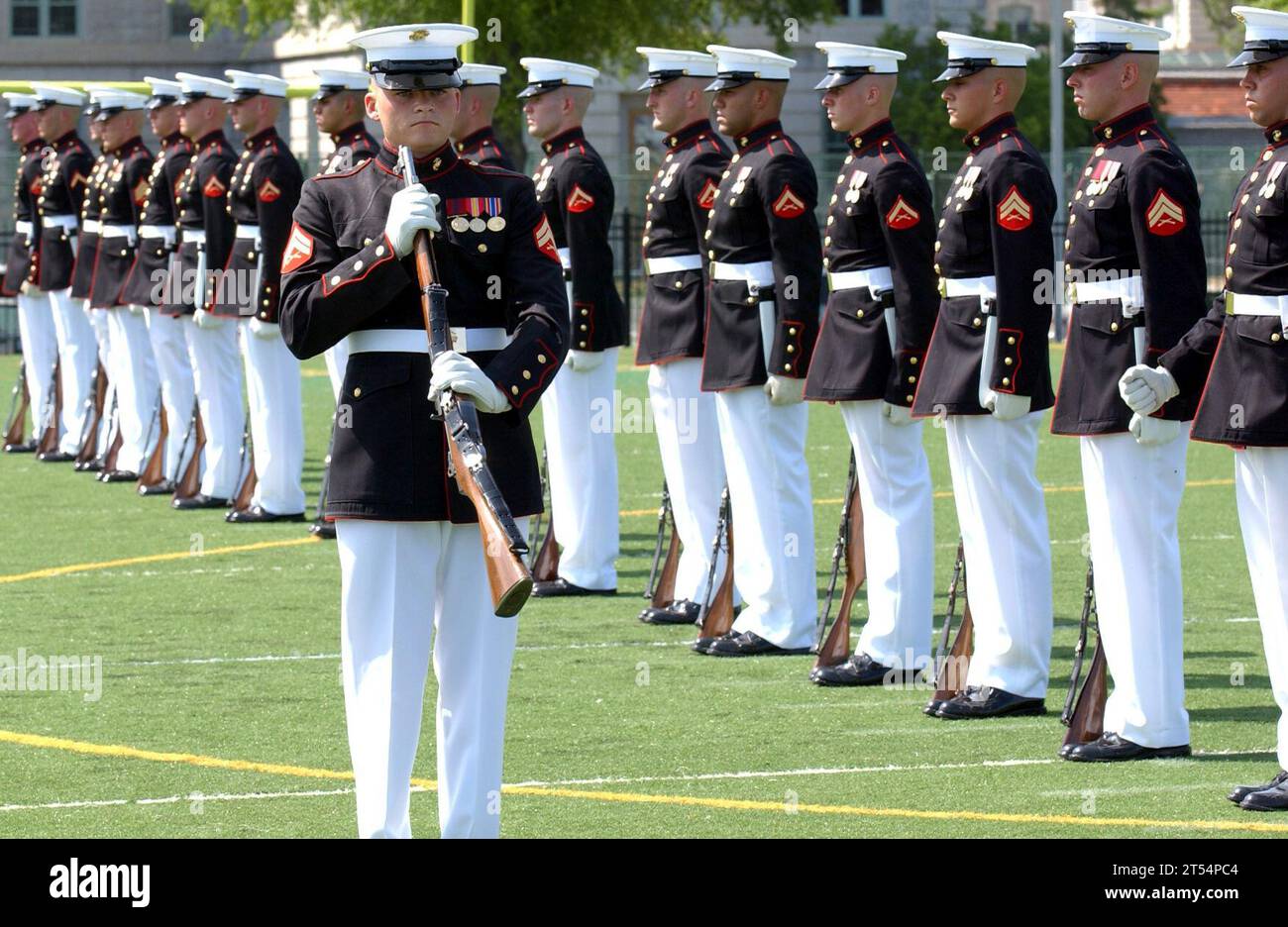 Drill, Seekorps Silent Drill, Leute, us Marine Corps Silent Drill Platoon Stockfoto