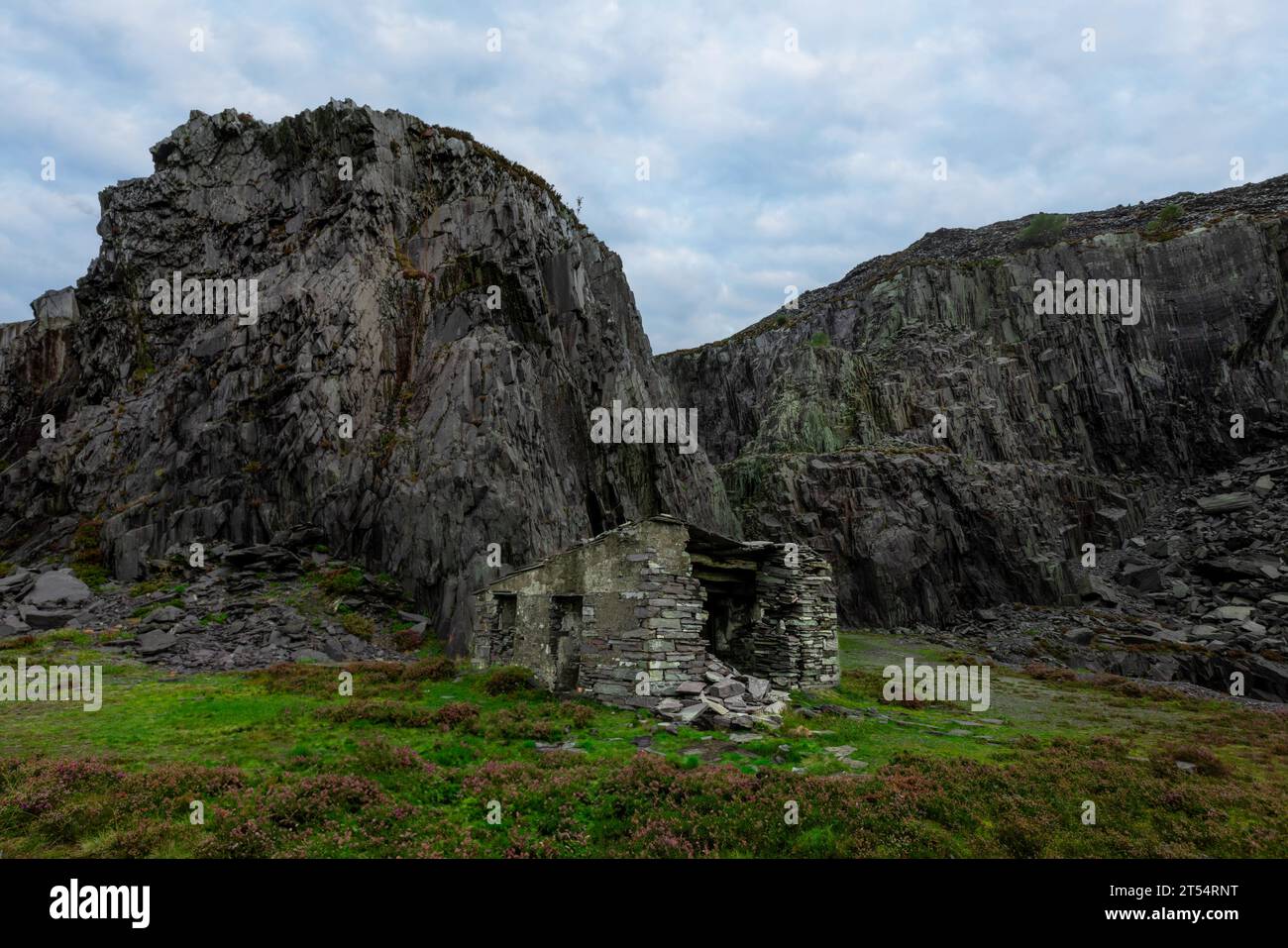 Dinorwic Schieferbruch ist ein ehemaliger Schieferbruch in Wales, der heute zum UNESCO-Weltkulturerbe gehört. Stockfoto