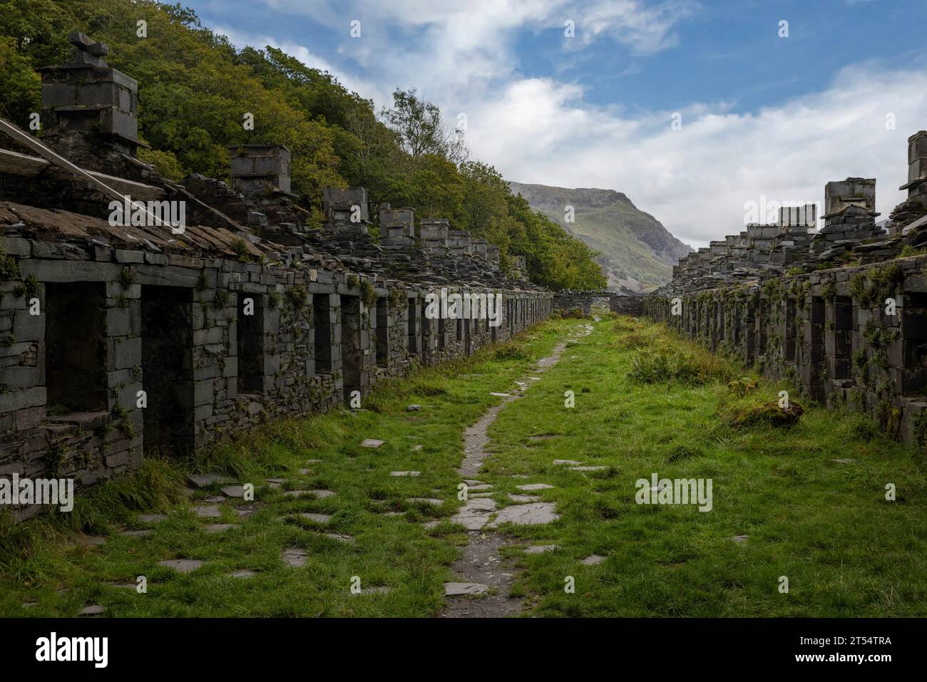 Dinorwic Schieferbruch ist ein ehemaliger Schieferbruch in Wales, der heute zum UNESCO-Weltkulturerbe gehört. Stockfoto