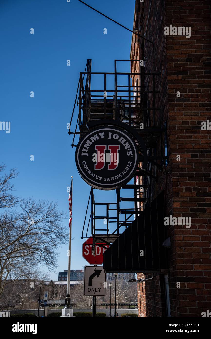 Jimmy John's Schild Stockfoto