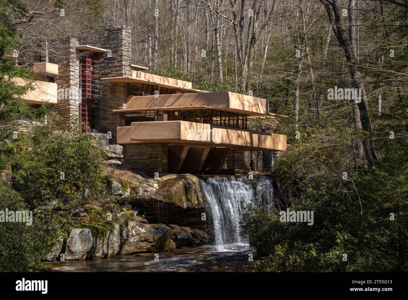 Fallingwater Architecture House Stockfoto